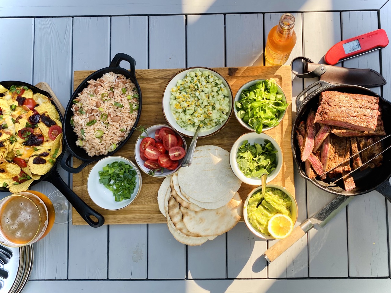 Mexican tortilla met Flat iron steak