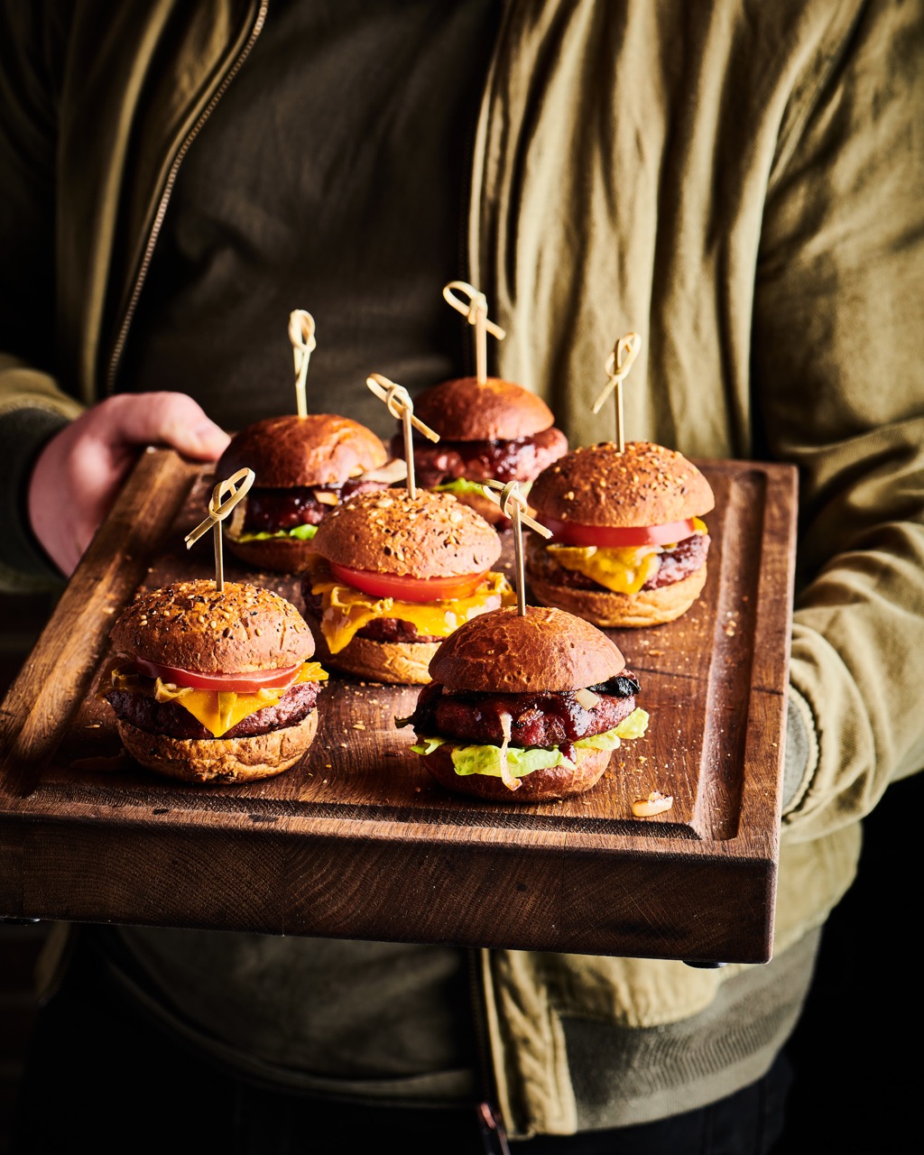 Cheese- & Barbecue-sliders
