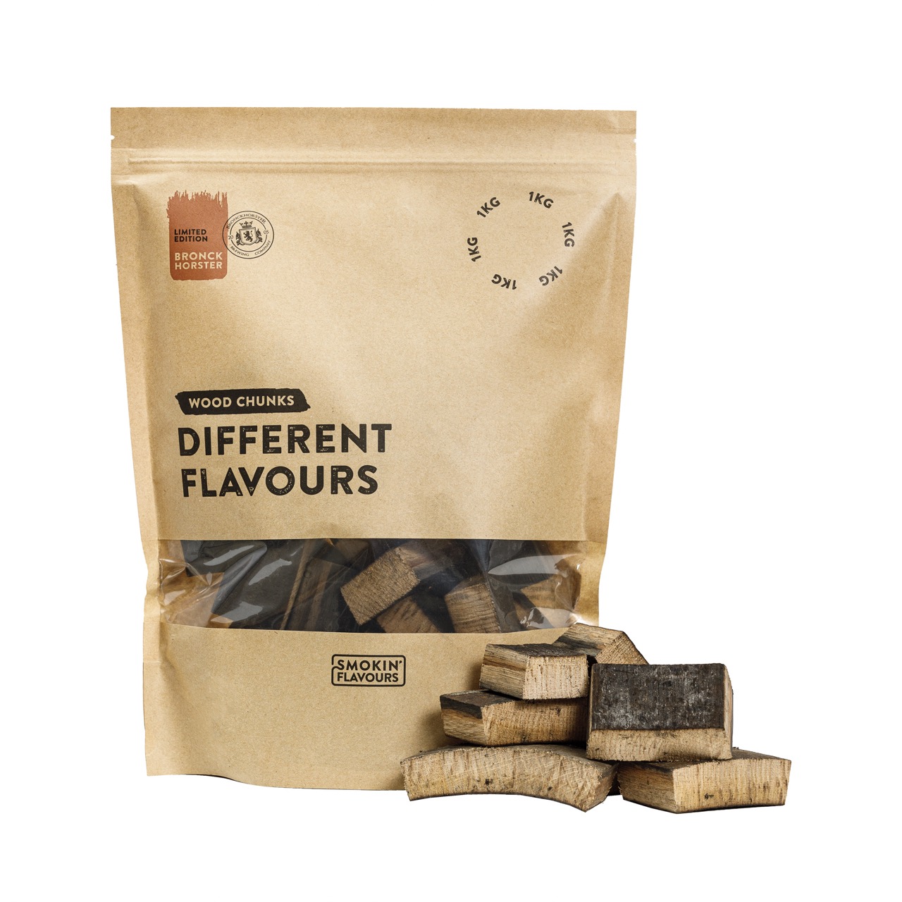 Smokin' Flavours rookchunks Bronckhorster bier 1kg - BBQ Experience Center - Afbeelding 2