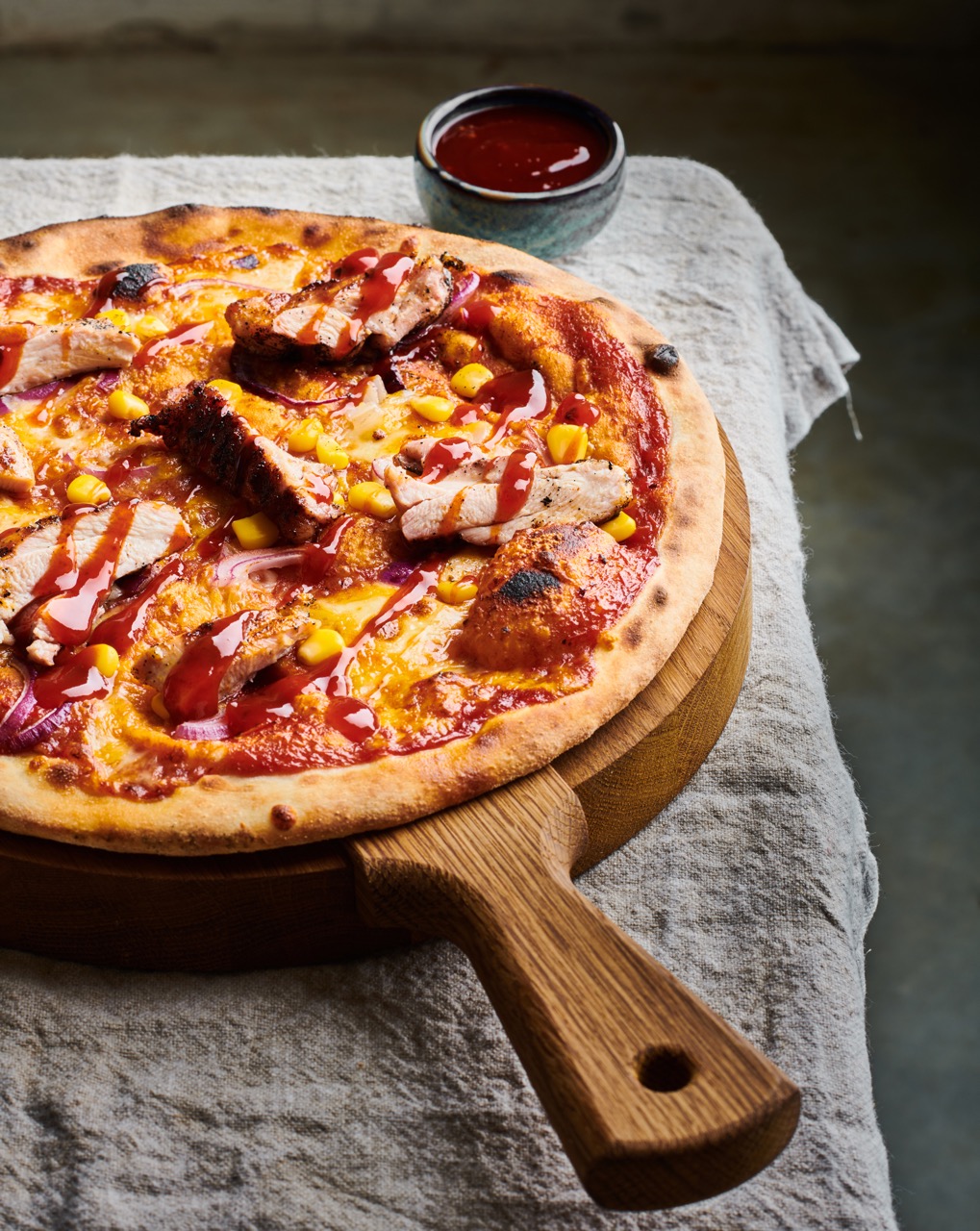 BBQ chicken pizza