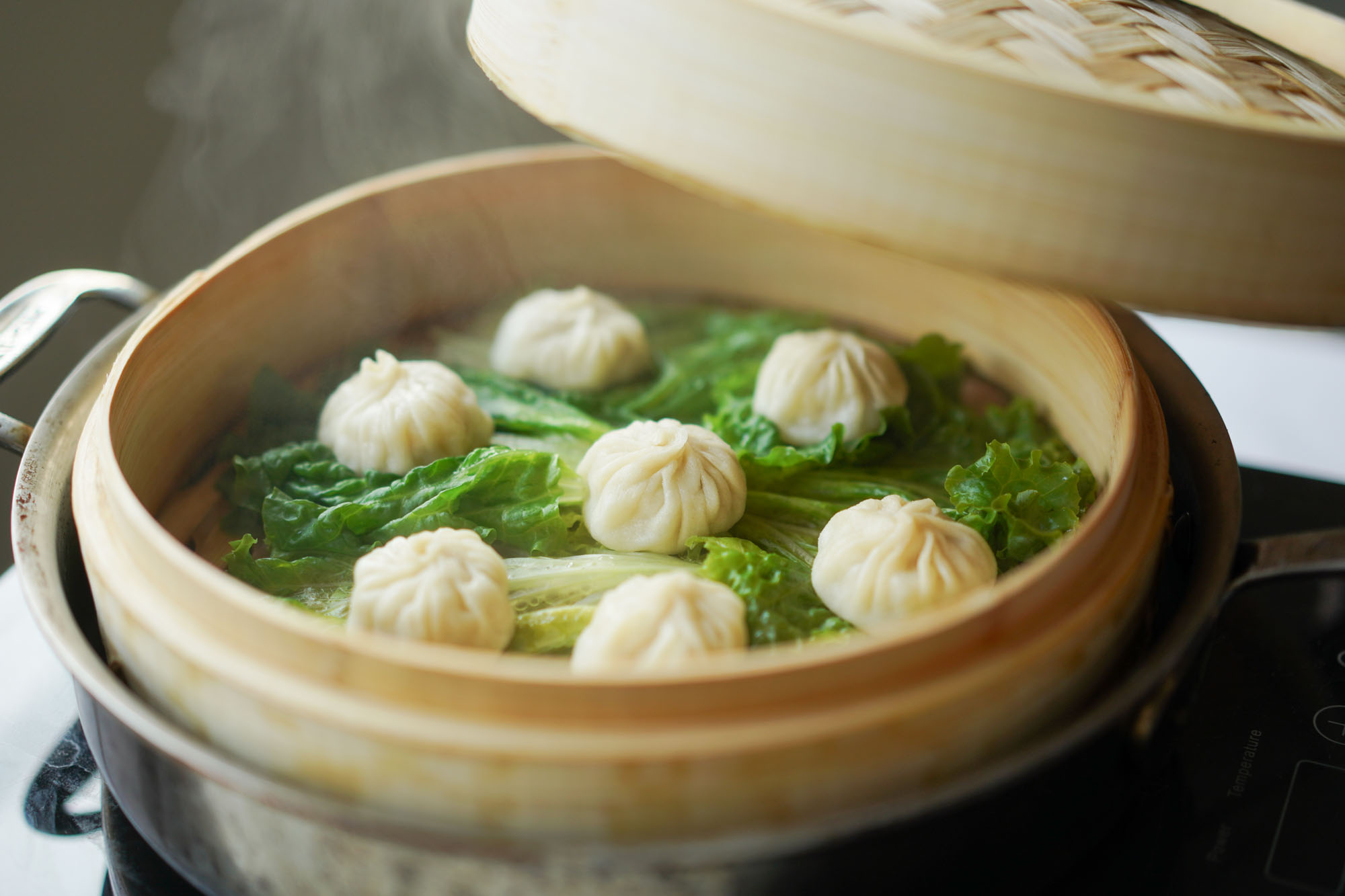 Soup dumplings (xiao long bao) by Hungry Huy
