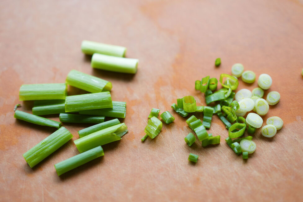 Scallions Chopped Up