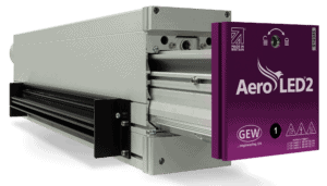 AeroLED2 is GEW's next generation UV LED curing system for the label and narrow web markets, offering increased power, dose and irradiance compared to the generation one model.