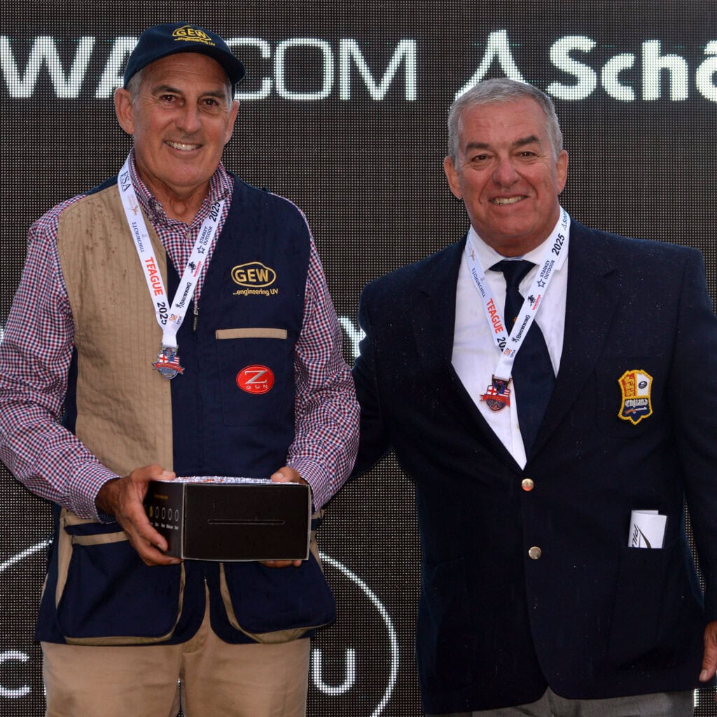 Stuart Clarke gets the silver medal at the World Sporting Championship.