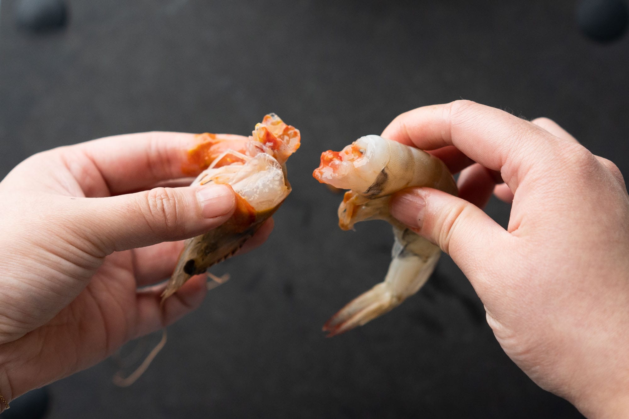 how do you devein shrimp without removing the shell