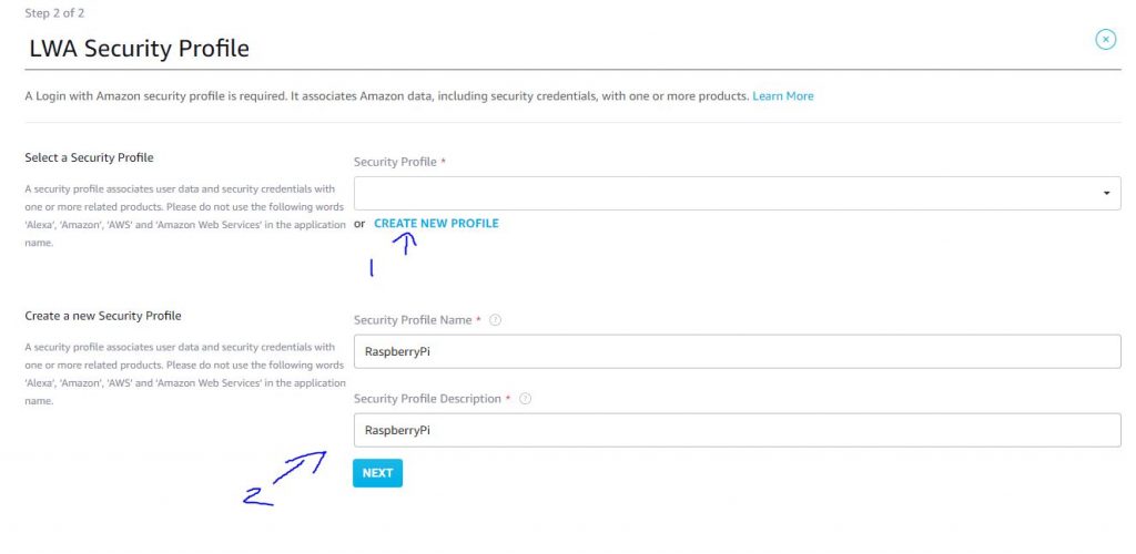 Setting up Amazon Developer Tools to make an Amazon Alexa