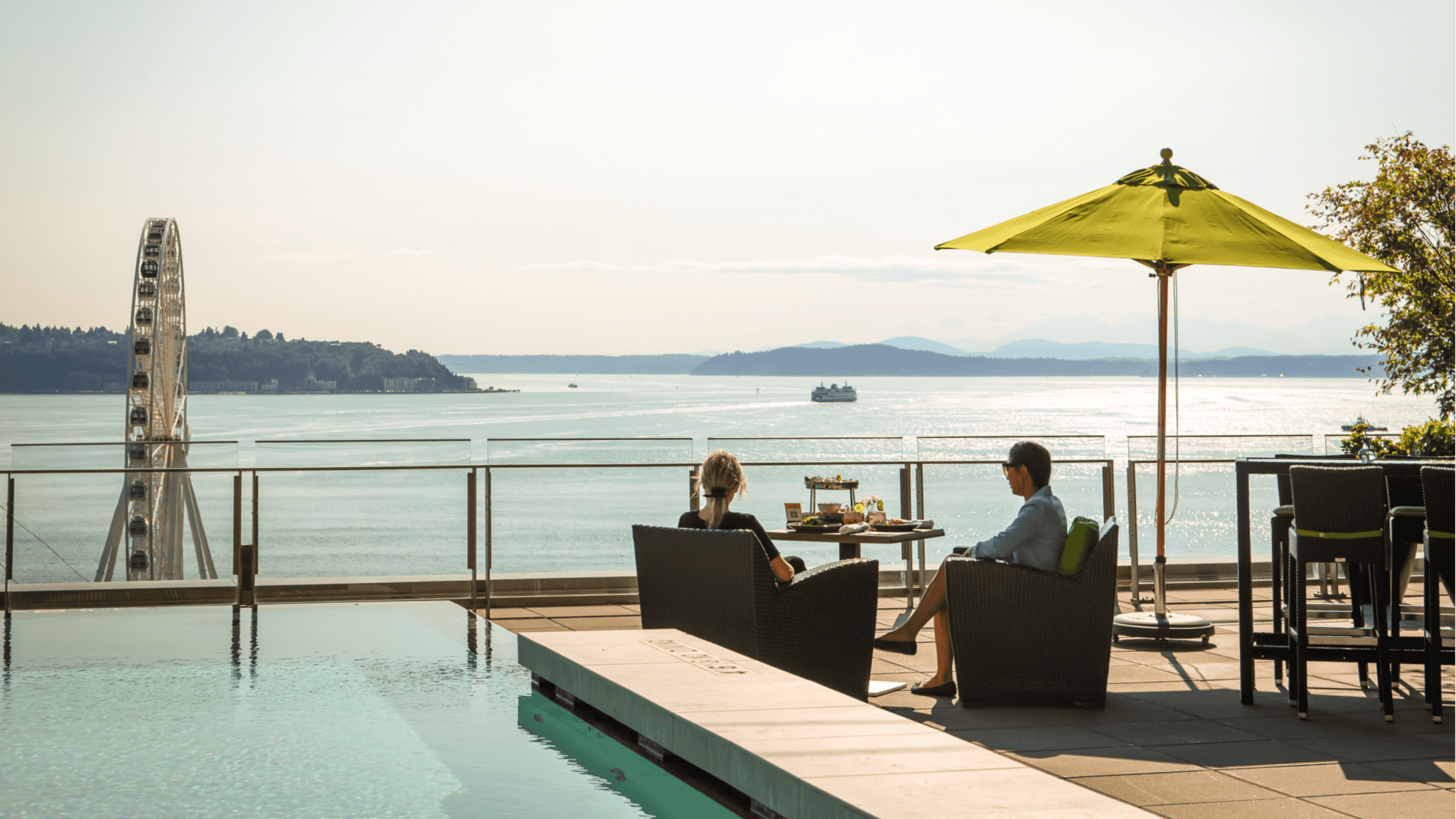 View of Elliot Bay poolside