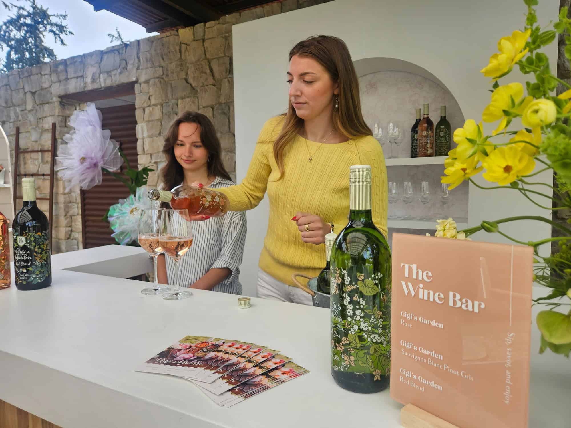 Gigi's Garden Wine Tasting Team