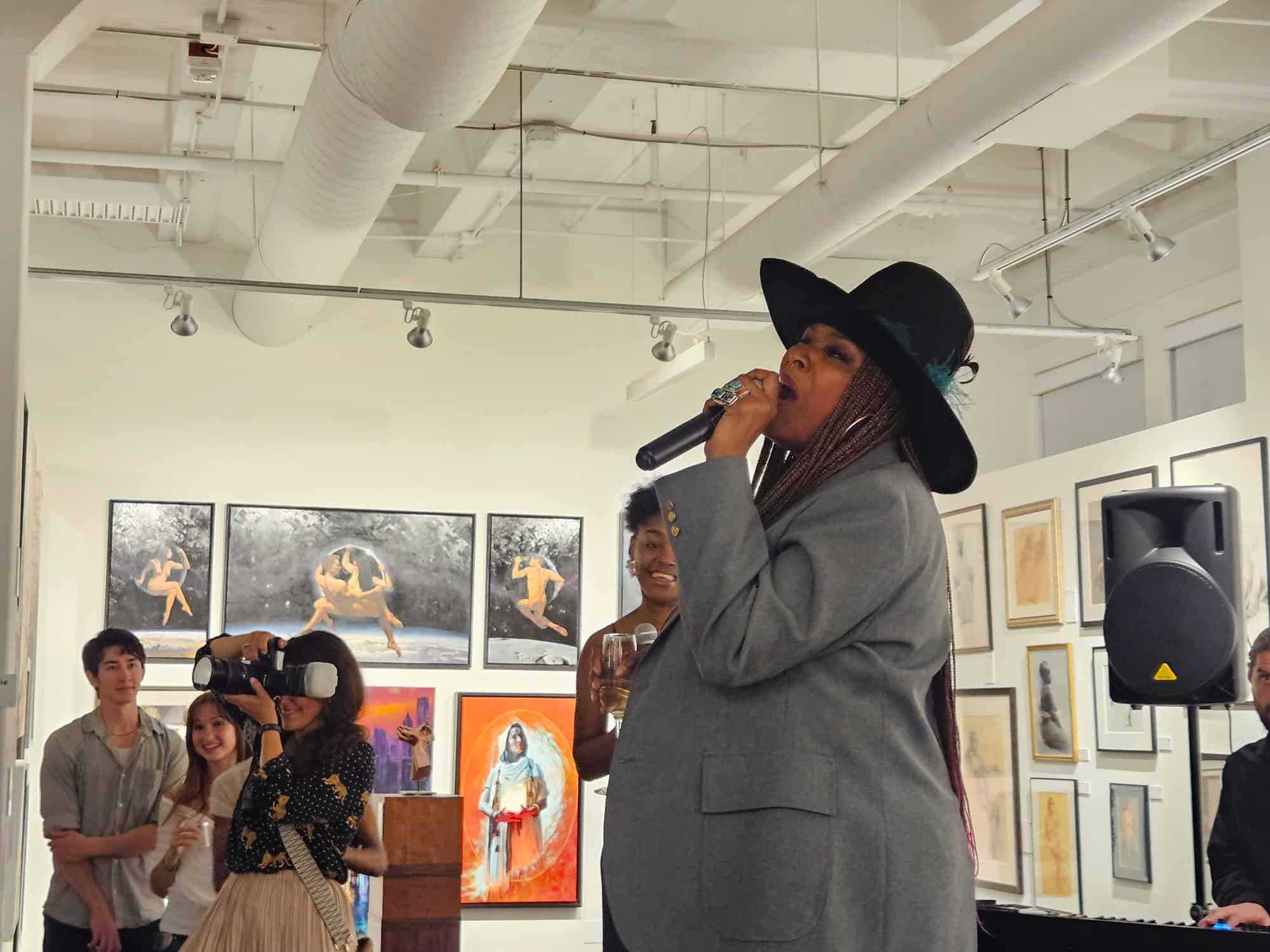 Singer, Tiffany Wilson performing