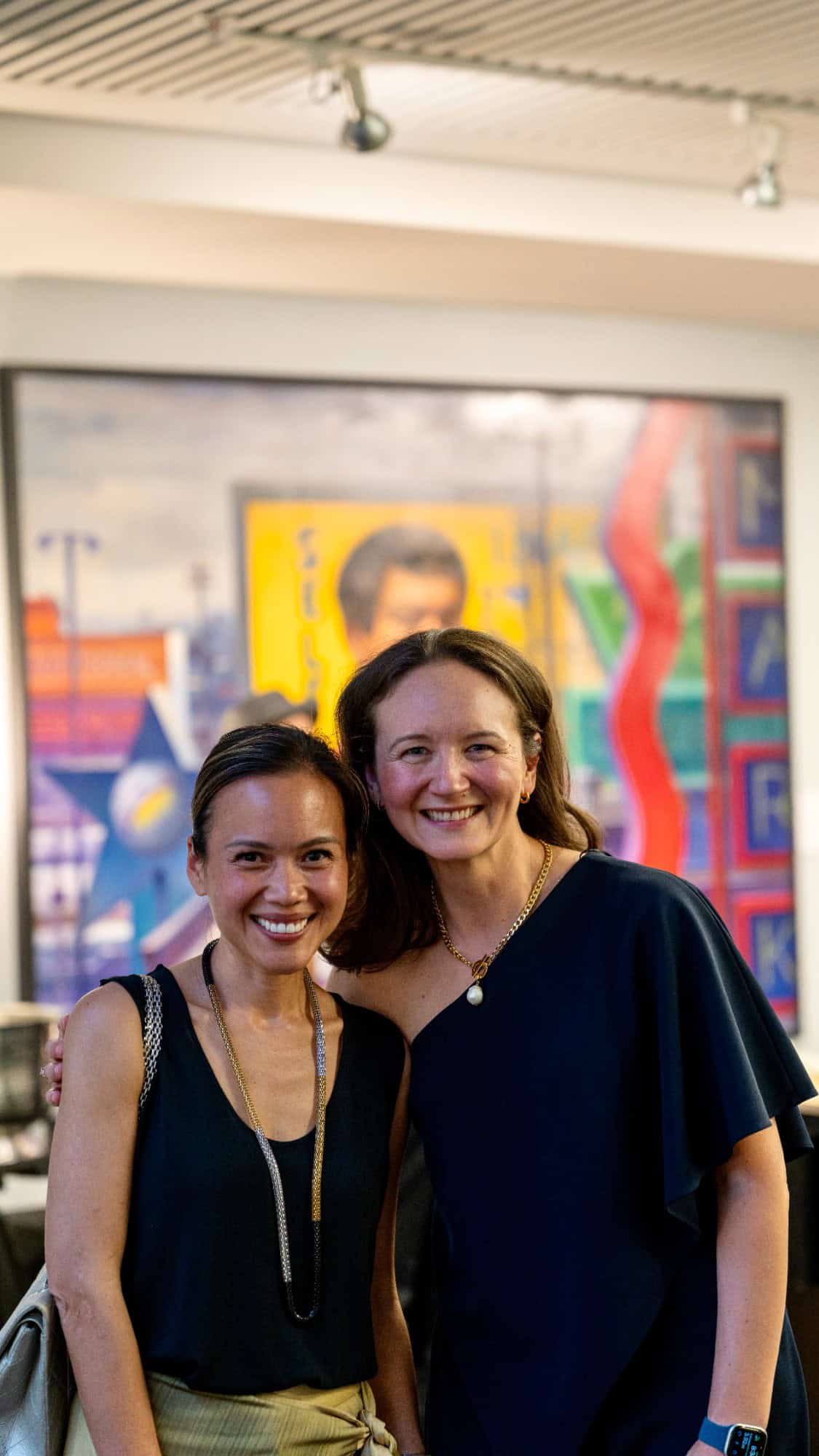 Impact 100 Members, Nina Lai, Anna Graves, Outgoing Co-President
