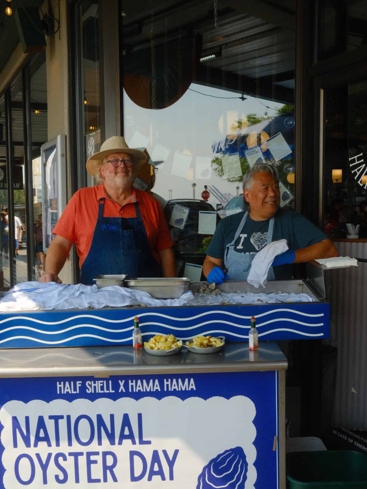 Tom Douglas and Eric Tanaka at Half Shell