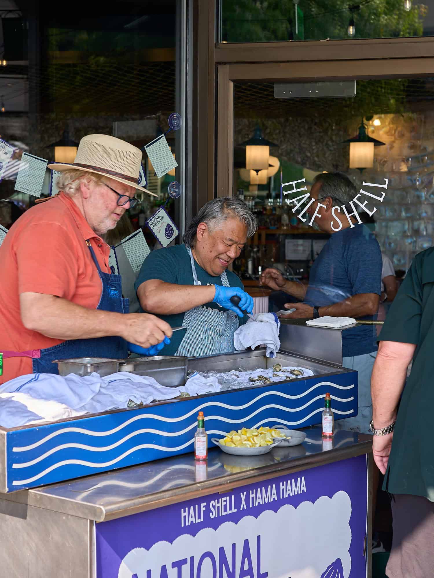 Tom Douglas and Eric Tanaka at Half Shell
