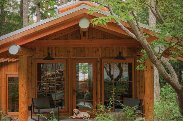 A Cozy Cabin in the Woods Encourages Relaxation