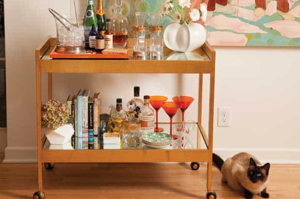 Entertaining with a Well-Styled Bar Cart