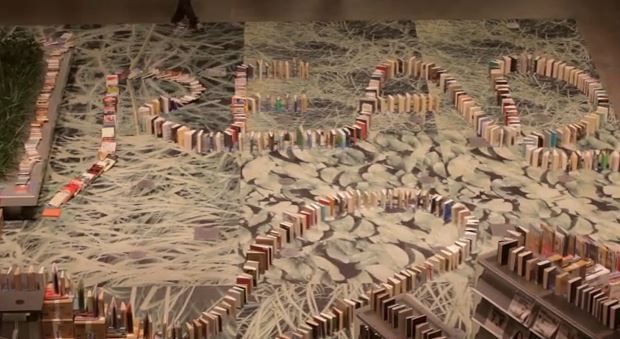 Watch Seattle Public Library's Impressive Book Domino Chain