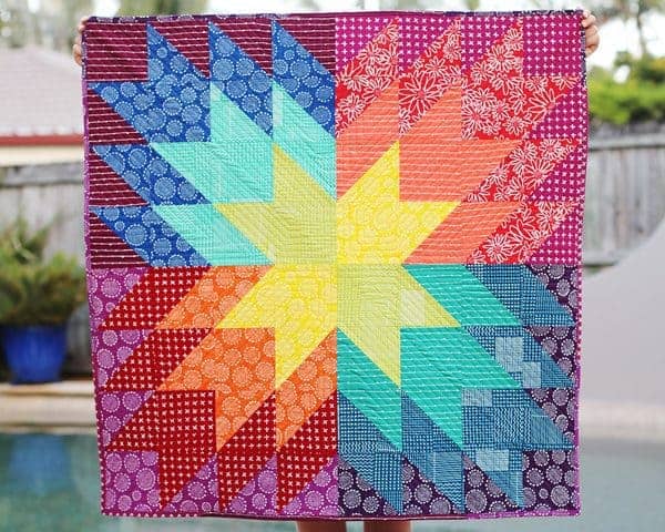 "When You Wish” is a Free Modern Baby Quilt Pattern designed by Kirsty from Bonjour Quilts!