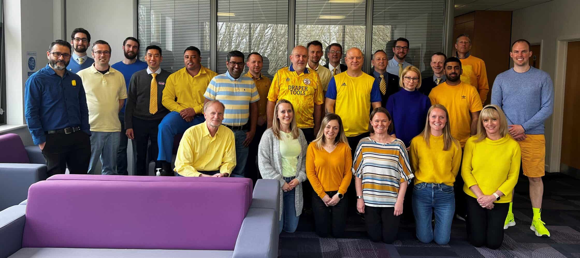 Blue yellow charity day at GEW