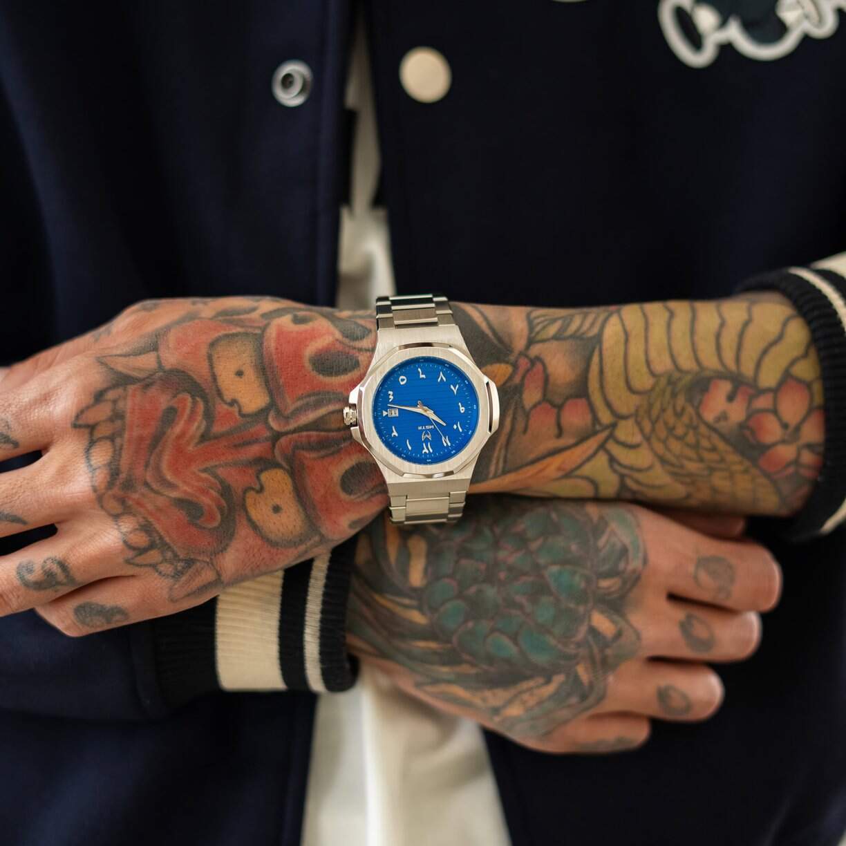 Silber & Blau