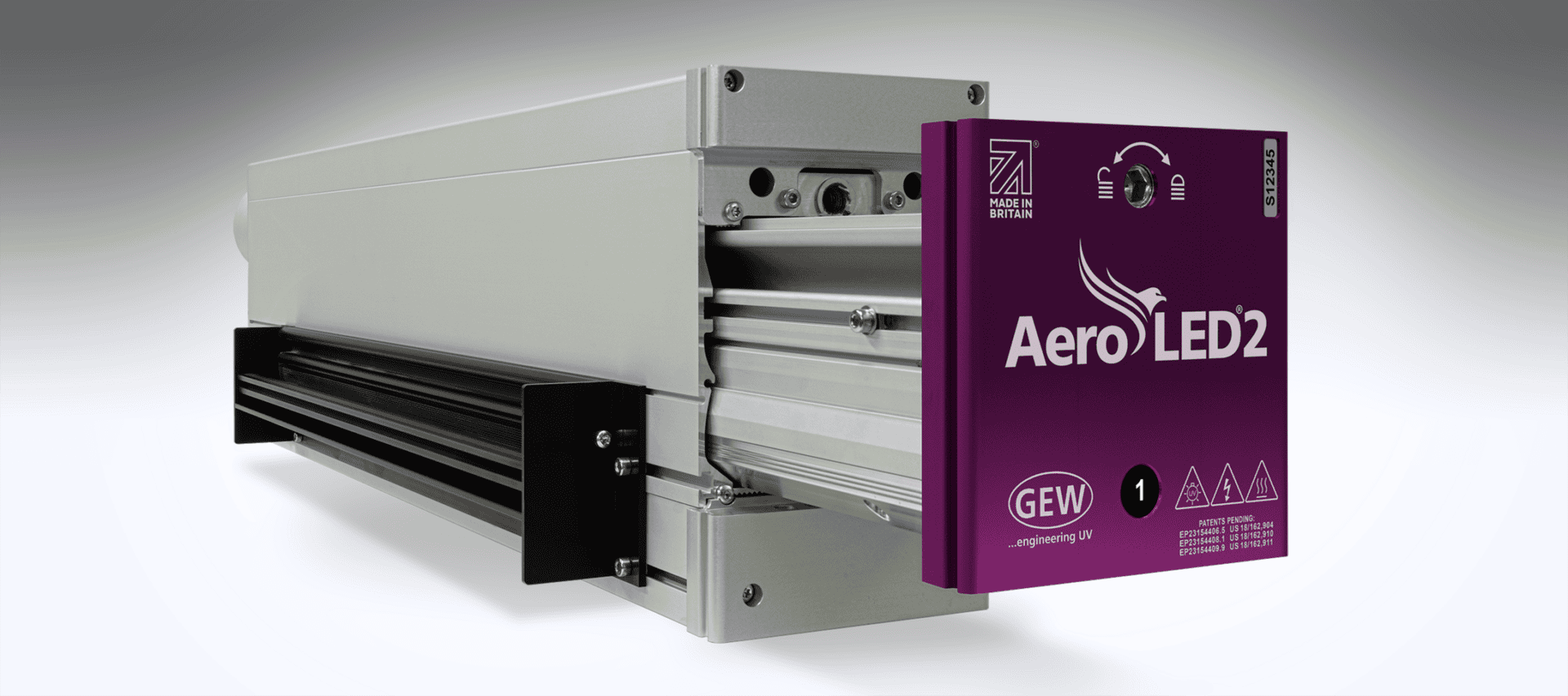 AeroLED2是GEW下一代用于标签和窄幅市场的UV LED固化系统，与第一代型号相比，提供了更高的功率、剂量和辐照度。