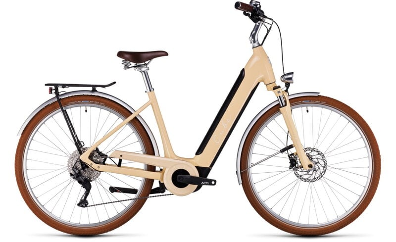 Cube Ella Ride Hybrid 500 Honey´n´ Beyaz Kolay Giriş (2023)