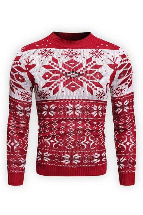 Pull de Noël Femme Rouge Grand Renne ️ Collection 2026