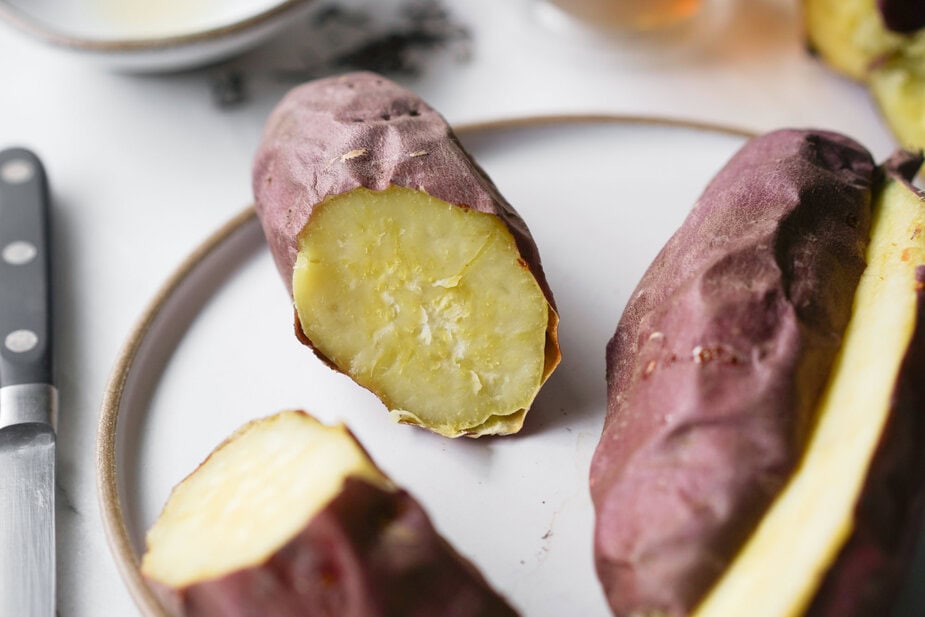 sliced Japanese sweet potato