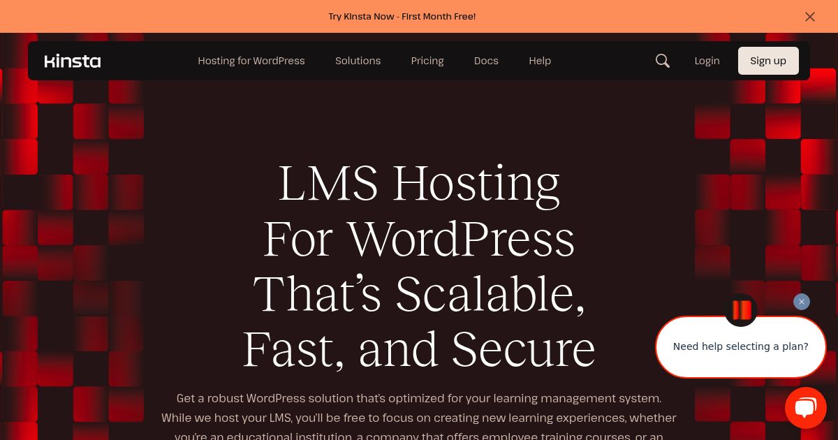 Kinsta for LMS Hosting