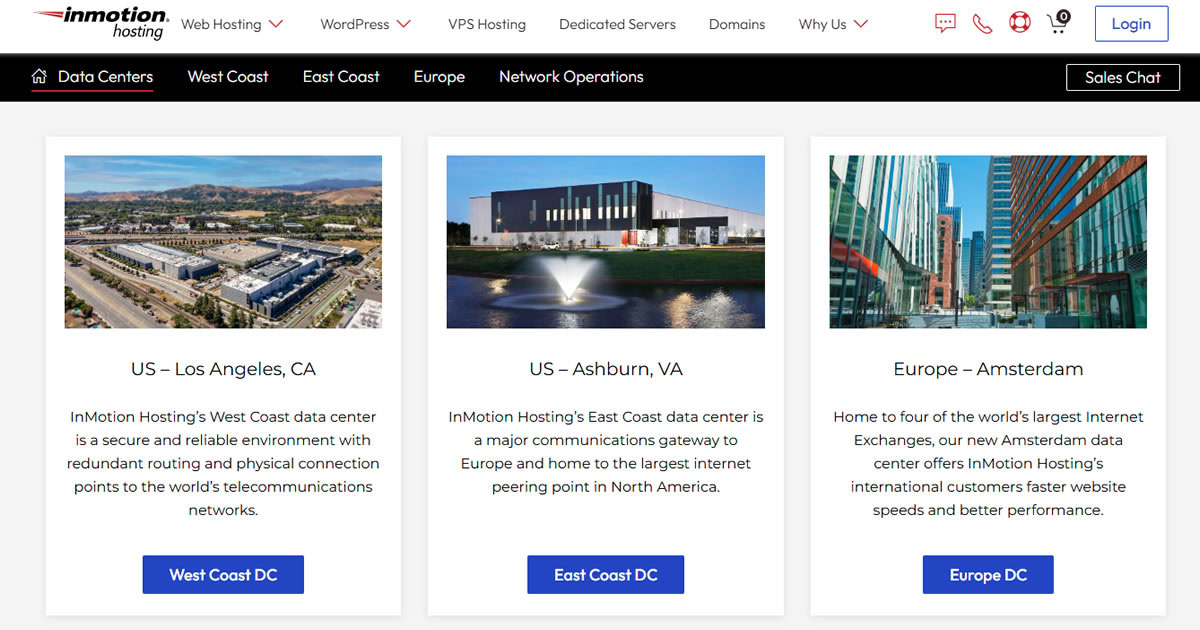 InMotion Hosting data centers