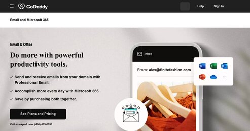 GoDaddy - Click Here to Visit GoDaddy Review - Website Screenshot