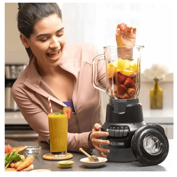 Licuadora Black + Decker 4 Velocidades BL1600BG-LA