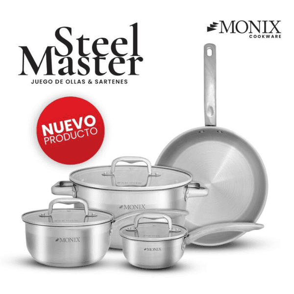 Juego de Ollas Monix Steel Master MSS-J07 7 piezas