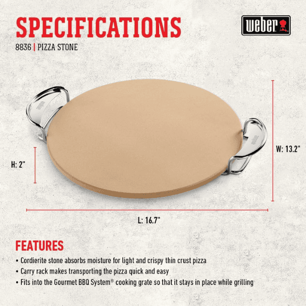 Piedra para Pizza Weber con Asas