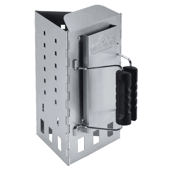 Chimenea Napoleon Triangular de Acero para encender Parrillas