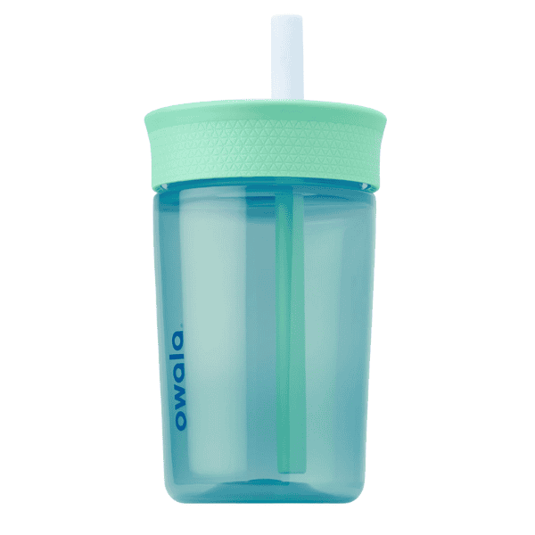 Describe con 200 palabras, 4 parrafos de Vaso Owala de Plástico para niños de 15 oz