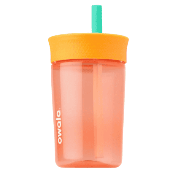 Describe con 200 palabras, 4 parrafos de Vaso Owala de Plástico para niños de 15 oz