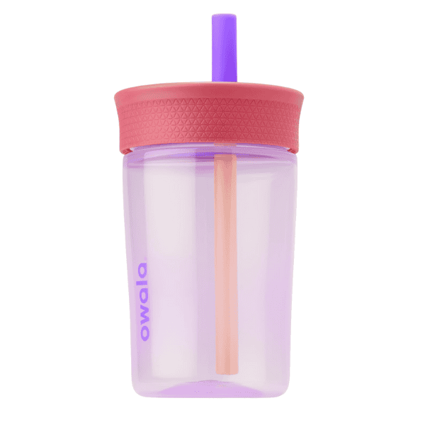 Describe con 200 palabras, 4 parrafos de Vaso Owala de Plástico para niños de 15 oz
