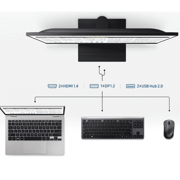 Monitor Samsung 24" FHD Flat Internal Power HAS