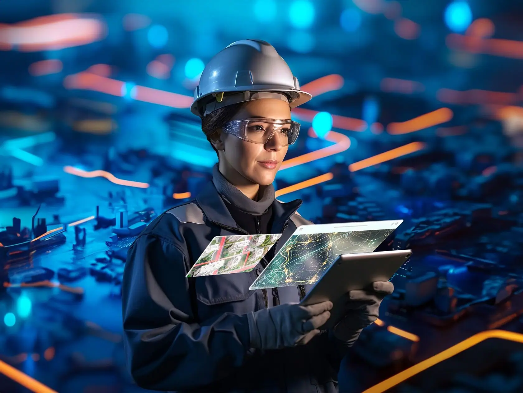 Network engineers on the field using NextGen GEO on the tablet