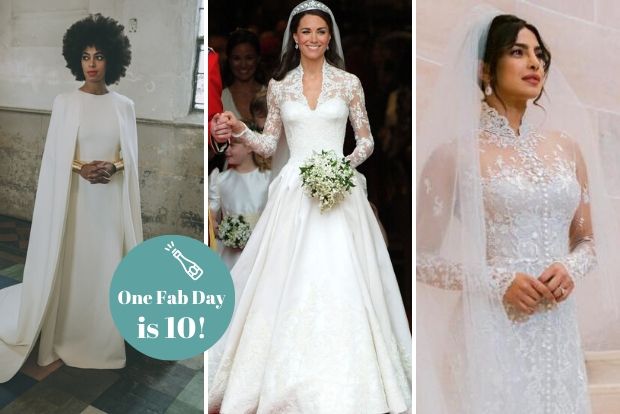 top celebrity wedding dresses