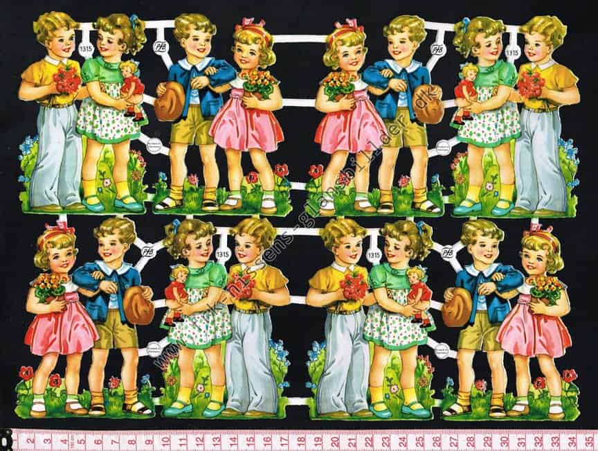 Vintage Scraps - Babies PZB 1357 Vintage Scraps - Babies PZB 1357
