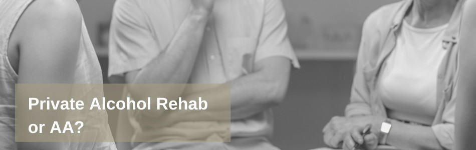 private alcohol rehab or aa