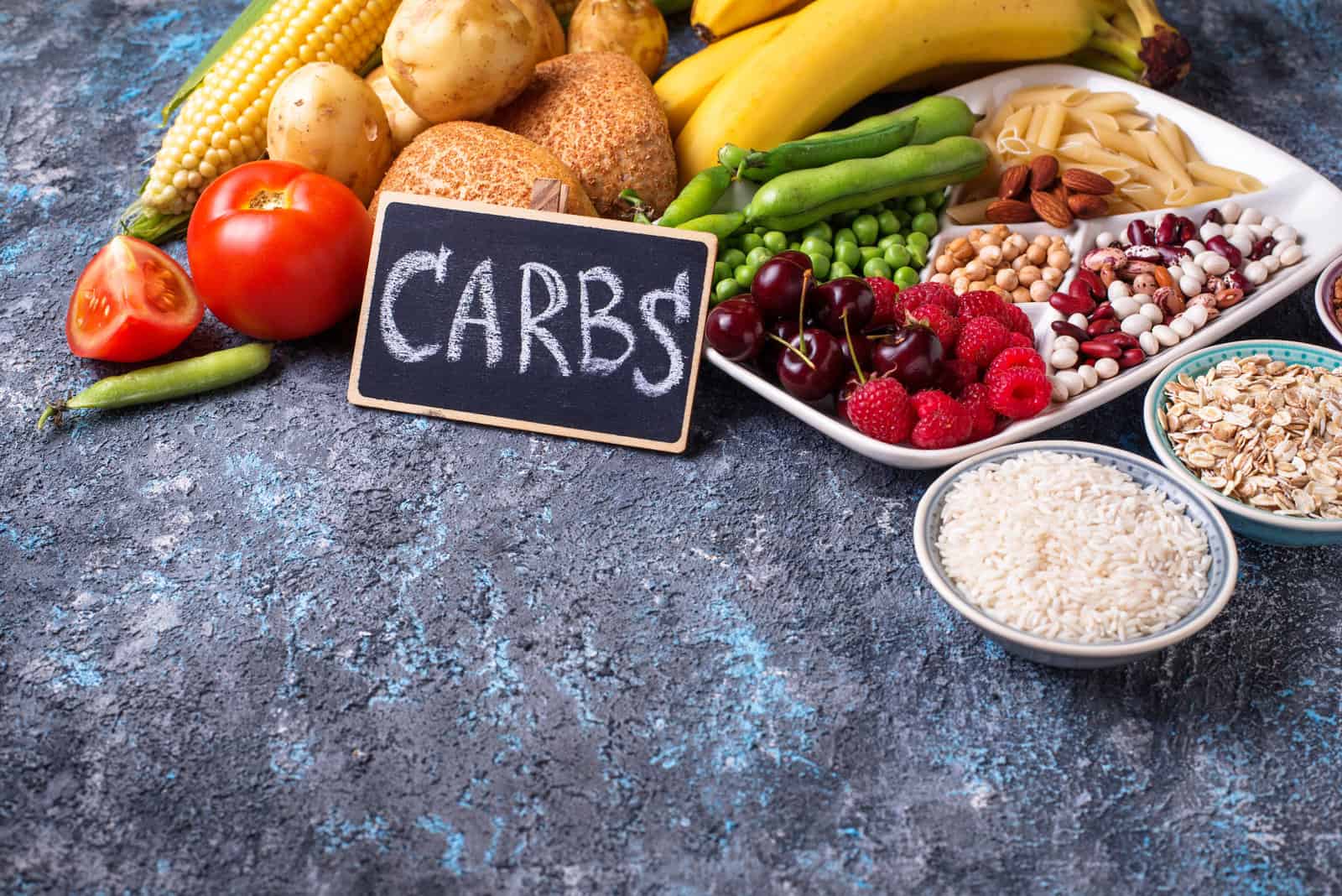 food-sources-of-carbohydrates-cereals-beans-fruits-vegetables-berries-nuts-and-bread