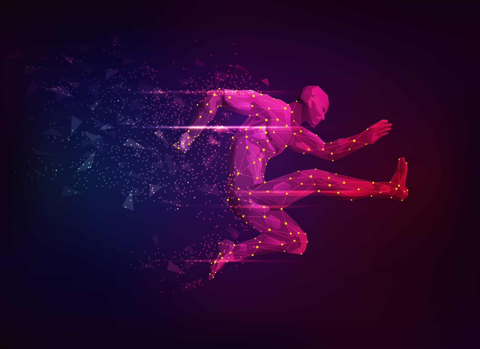 concept-of-sport-science-polygon-male-athlete-jumping-with-lighting-effect