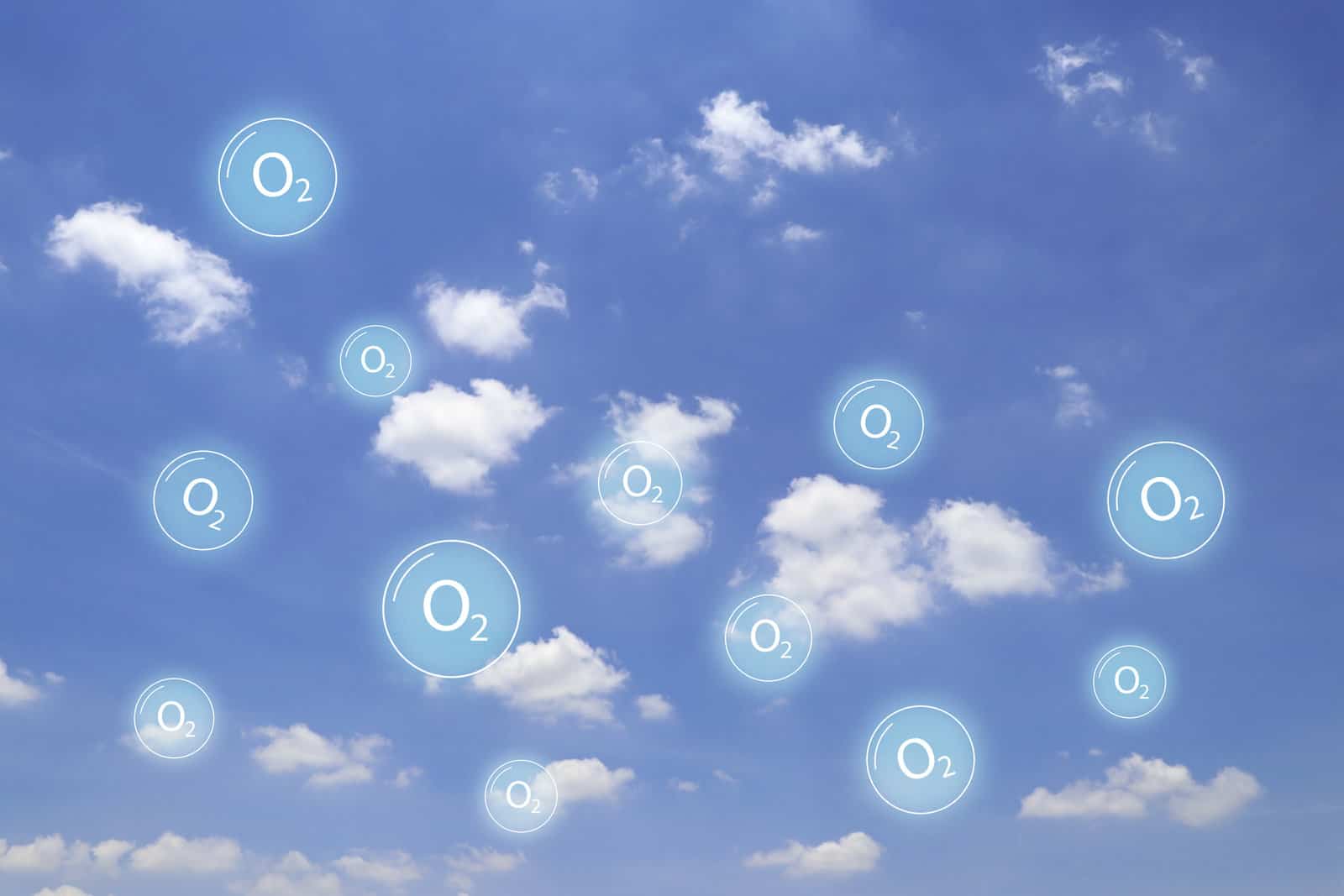 cloud-and-blue-sky-with-oxygen-symbols-floating-around-oxygen-floating-in-the-air