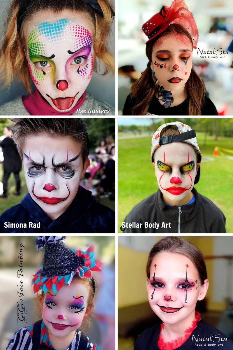 Scary Clown Face Painting Tutorial 