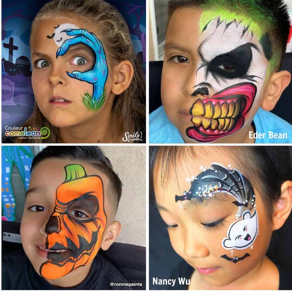 Halloween face paint ideas: Frankenstein's monster face paint  Monster face  painting, Frankenstein face paint, Face painting halloween