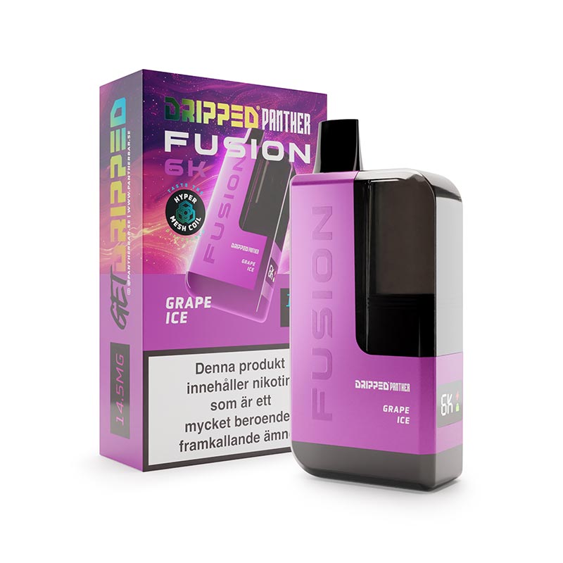 Se Grape Ice Dripped Fusion 6k 20mg Disposable Vape White