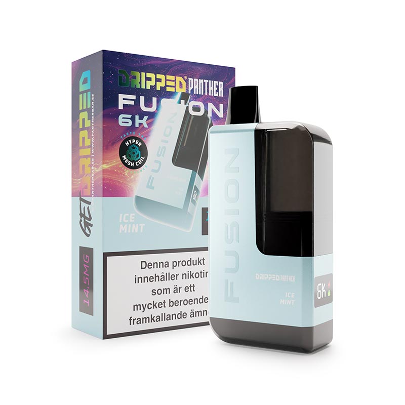 Se Ice Mint Dripped Fusion 6k 20mg Disposable Vape White