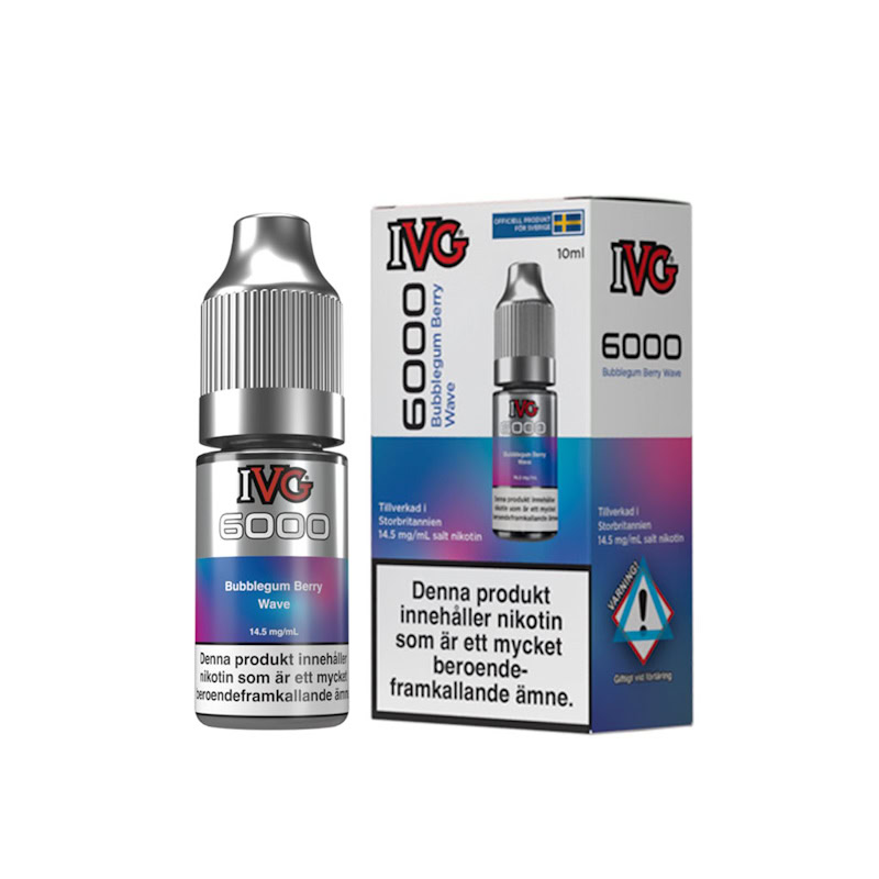 Ivg 6000 10ml Bubblegum Berry Wave Grande