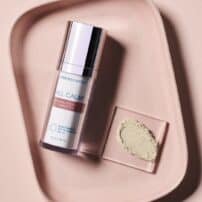 All Calm Clinical Redness Corrector SPF 50 by Colorescience texture swatch flat lay - available in Canada